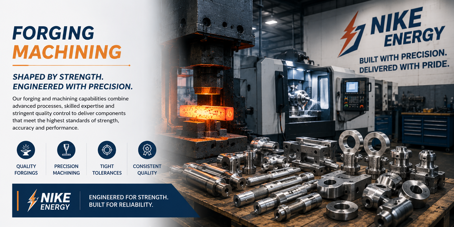 Forging and machining facility at Nike Energy Manufacturing