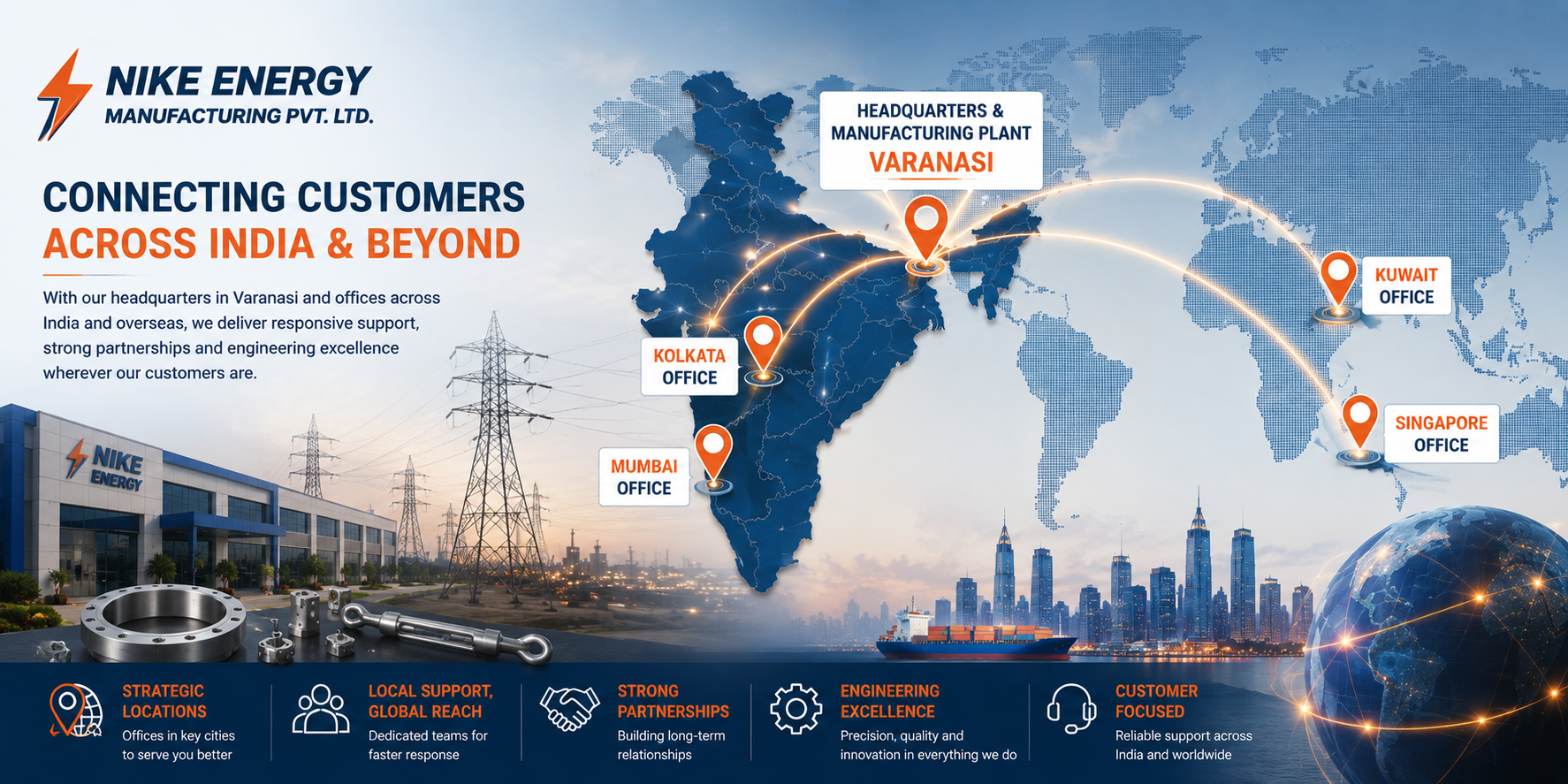 NIKE Energy locations and customer support network