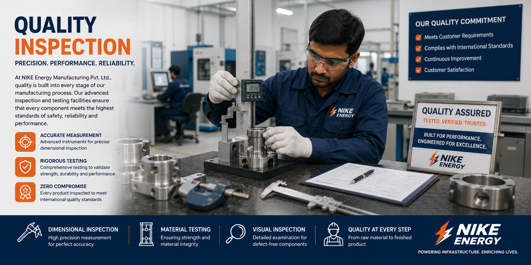 Engineering quality inspection and testing process