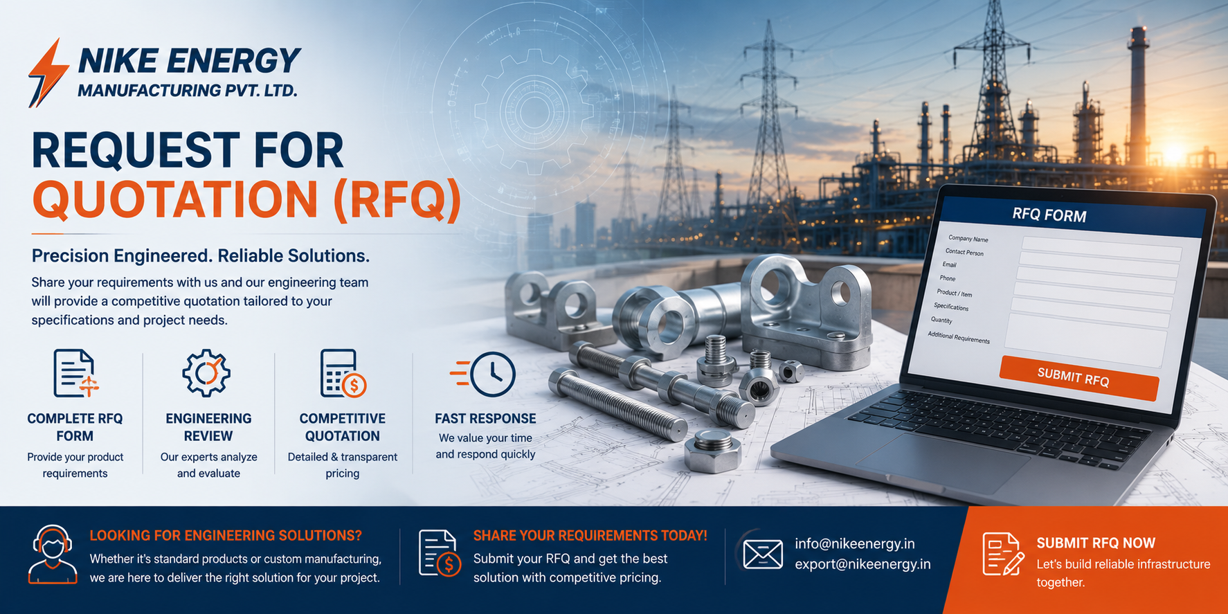 Request for quotation engineering products