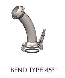 ITALIAN TYPE BEND WITH MALE & FEMALE ( GALVANIZED )