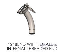 ITALIAN TYPE 45° BEND WITH FEMALE & OTHER ITEMS ( GALVANIZED )