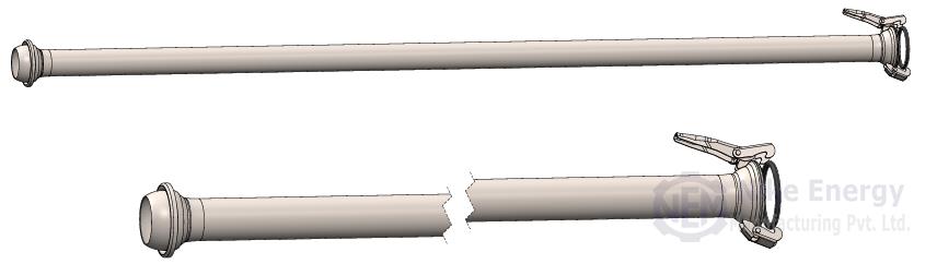 ITALIAN TYPE DISCHARGE PIPE ASSEMLLY ( GALVANIZED )