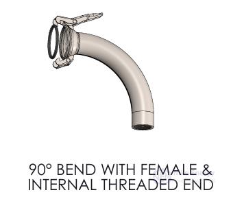 ITALIAN TYPE 90° BEND WITH FEMALE & OTHER ITEMS ( GALVANIZED )