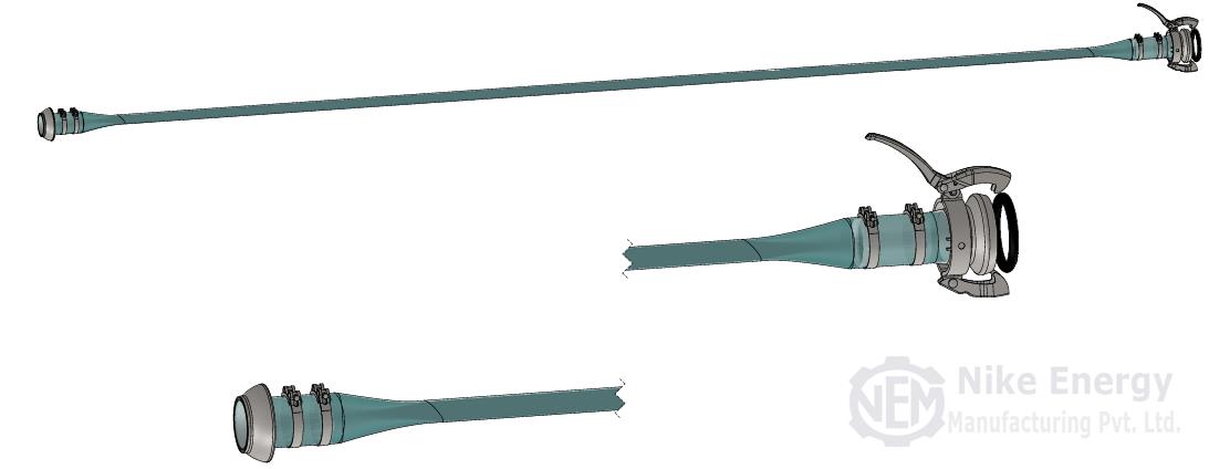PERROT TYPE FOLDABLE PVC JETTING PIPE ASSEMLLY