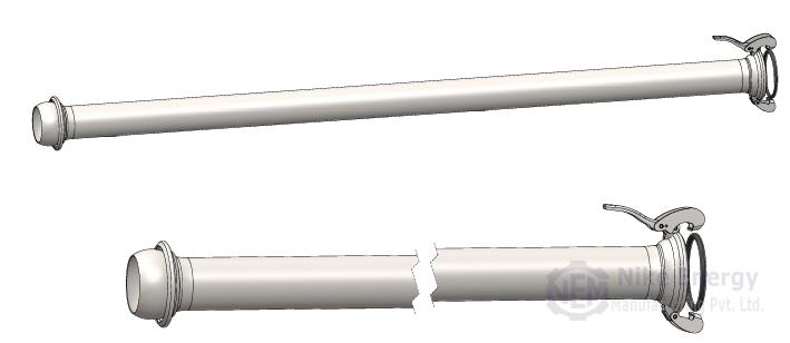 MILLER TYPE DISCHARGE PIPE ASSEMLLY ( GALVANIZED )