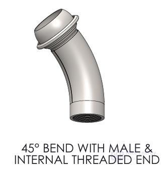 MILLER TYPE 45° BEND WITH MALE & OTHER ITEMS ( GALVANIZED )