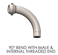 ITALIAN TYPE 90° BEND WITH MALE & OTHER ITEMS ( GALVANIZED )
