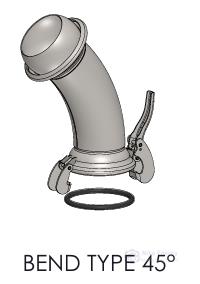 MILLER TYPE BEND WITH MALE & FEMALE ( GALVANIZED )