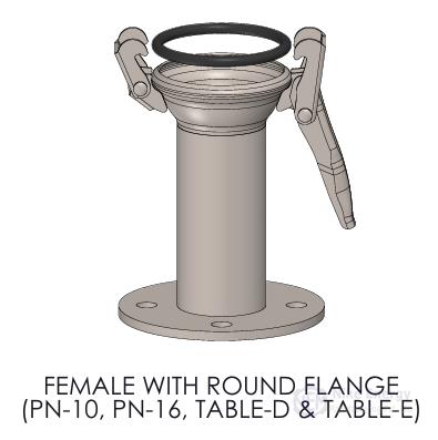 ITALIAN TYPE FEMALE WITH FLANGE ( GALVANIZED )