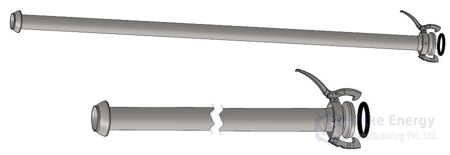 PERROT TYPE DISCHARGE PIPE ASSEMLLY ( GALVANIZED )