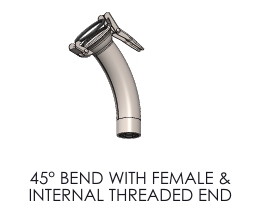 ITALIAN TYPE 45° BEND WITH FEMALE & OTHER ITEMS ( GALVANIZED )