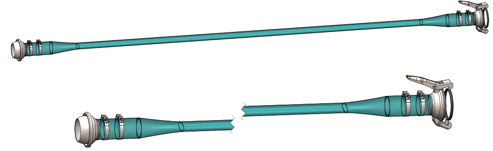 ITALIAN TYPE FOLDABLE PVC JETTING PIPE ASSEMLLY
