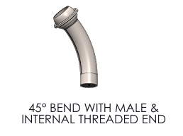 ITALIAN TYPE 45° BEND WITH MALE & OTHER ITEMS ( GALVANIZED )