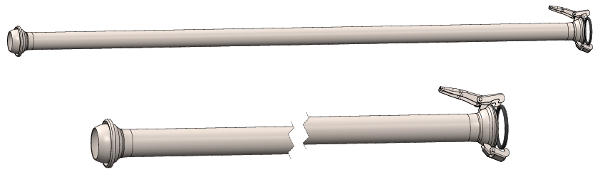 ITALIAN TYPE DISCHARGE PIPE ASSEMLLY ( GALVANIZED )