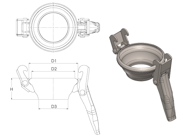 ITALIAN TYPE FEMALE WELD-ON ( NON-GALVANIZED )