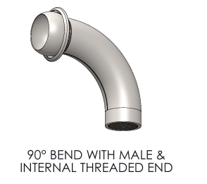 MILLER TYPE 90° BEND WITH MALE & OTHER ITEMS ( GALVANIZED )
