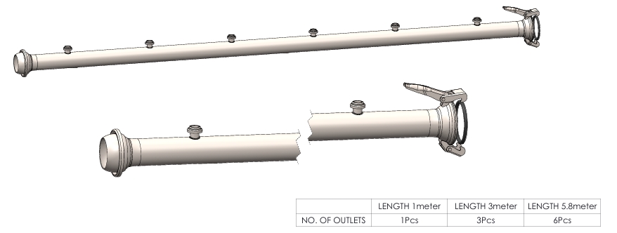 ITALIAN TYPE HEADER PIPE ASSEMLLY WITH 2