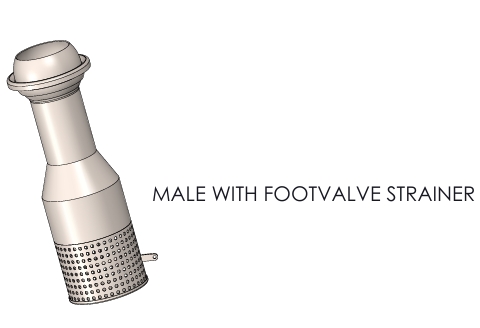 ITALIAN TYPE FOOTVALVE STRAINER ( GALVANIZED )
