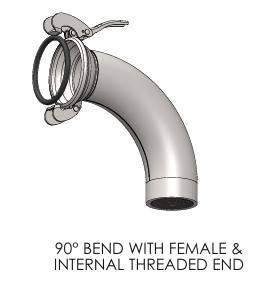 MILLER TYPE 90° BEND WITH FEMALE & OTHER ITEMS ( GALVANIZED )