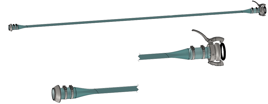 PERROT TYPE FOLDABLE PVC JETTING PIPE ASSEMLLY