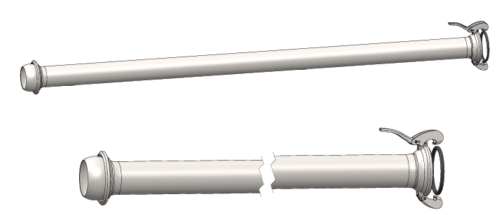 MILLER TYPE DISCHARGE PIPE ASSEMLLY ( GALVANIZED )