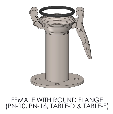 ITALIAN TYPE FEMALE WITH FLANGE ( GALVANIZED )
