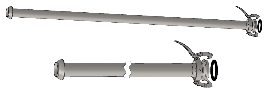 PERROT TYPE DISCHARGE PIPE ASSEMLLY ( GALVANIZED )
