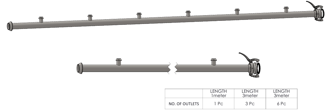 PERROT TYPE HEADER PIPE ASSEMLLY WITH 2